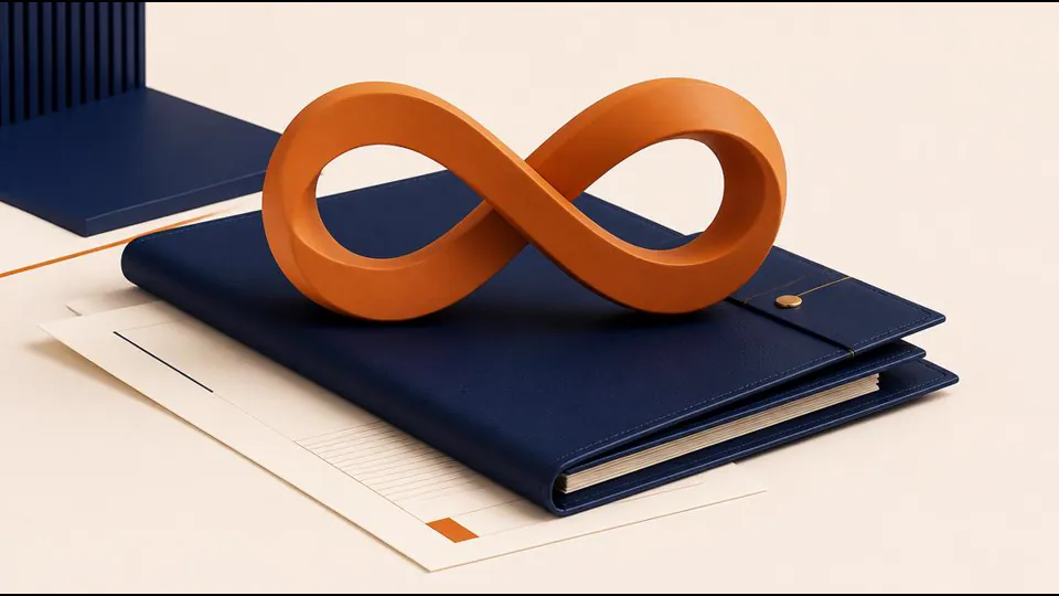 Infinity symbol representing lifetime access